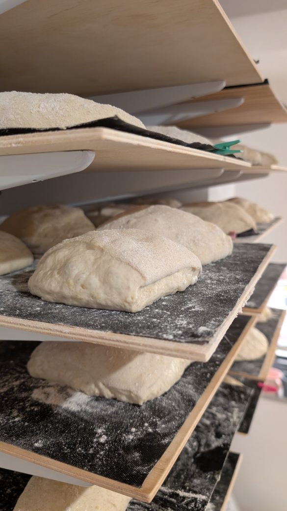 Kartoffel-Bier-Ciabatta Stückgare
