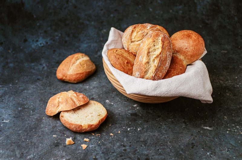 No Knead Sonntagsbrötchen